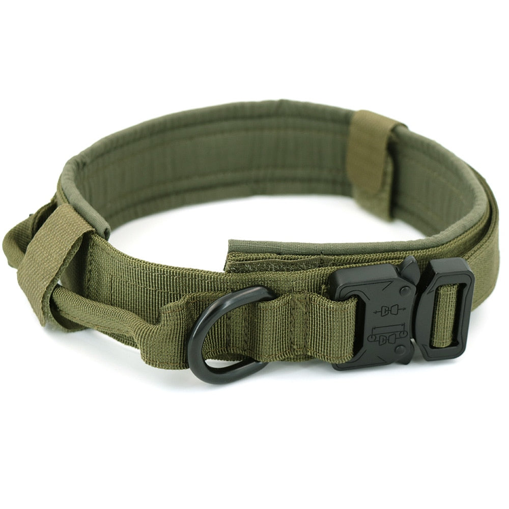 Tactical Dog Collar with D ring and handle