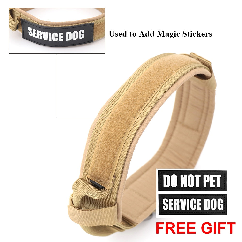 Tactical Dog Collar with D ring and handle
