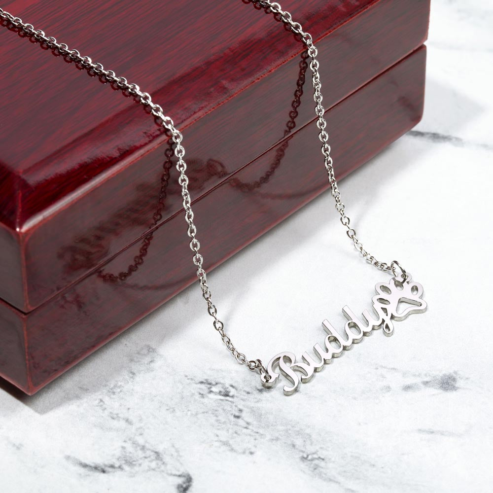 Custom Pet Name Plate Necklace