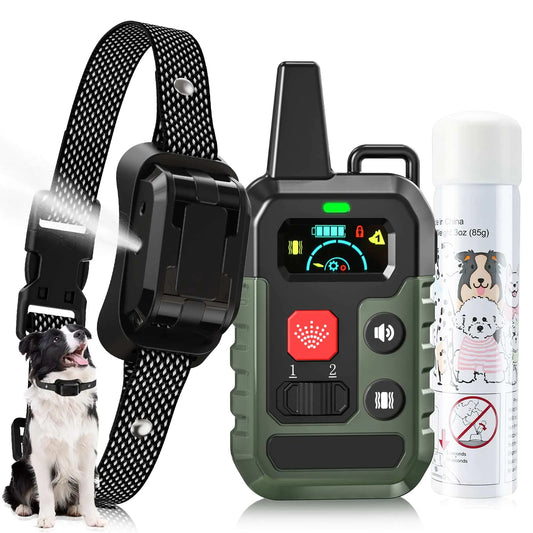 Citronella Training Collar for Dog [1*Citronella Refill] with Beep/Vibration/Spray Mode & 6 Adjustable Sensitivities Spray Collar IPX6 Waterproof Safer Spray Dog Training Collar for L/M/S Dogs
