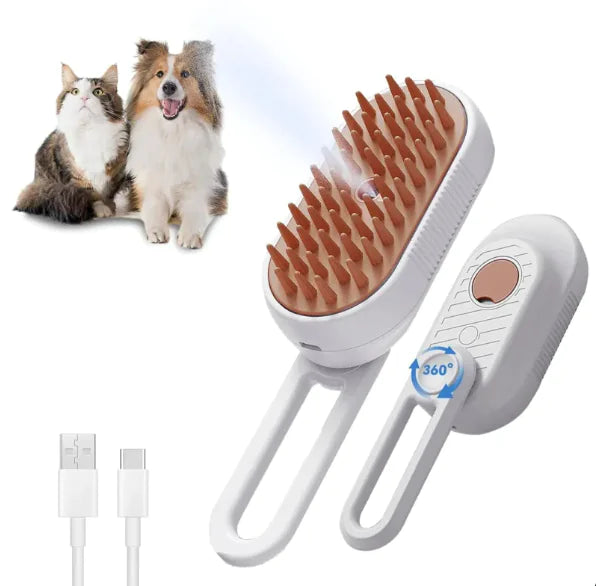 3-in-1 Steam Brush with Foldable Handle