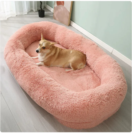 Plush Winter Pet Bed - Warm, Large, Removable & Washable