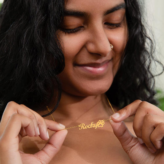 Custom Pet Name Plate Necklace
