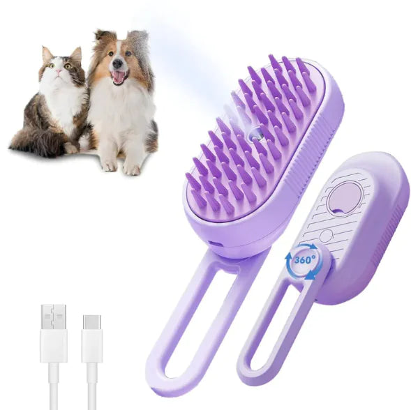 3-in-1 Steam Brush with Foldable Handle