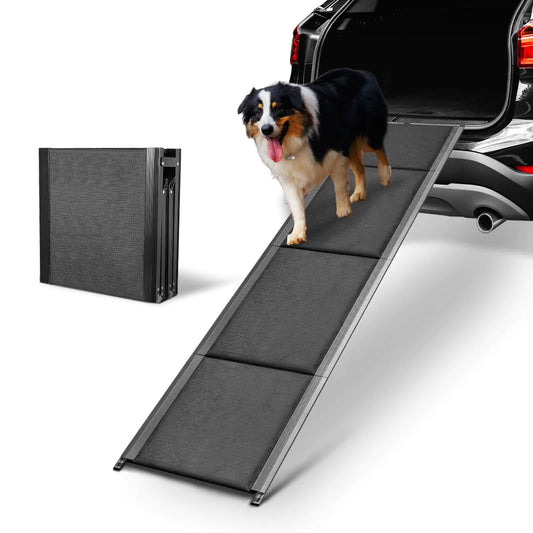 Dog Damps for Car Portable Car Ramps for Large Dogs up to 250LBS，63x17.3 Inches Easy-Clean Pet Ramp with Non-Slip Surface for Car SUV Trucks Dog Step for Stairs