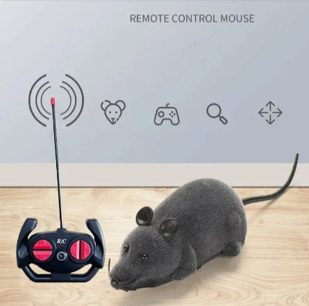 4-Way Remote Control Flocking Mouse Toy